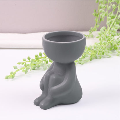 Creative Humanoid Ceramic Flower Pot Vase Plant Pot Ceramic Crafts Fleshy Flower Vase Home Decoration